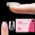 Beetles Tipex Instant Apex Nail Tips,Extra Short Squoval 192Pcs 16 Sizes Pre-Building & Pre-Etched Strong Thick Half Matte Acrylic Nail Tips Full Cover Press on Nails