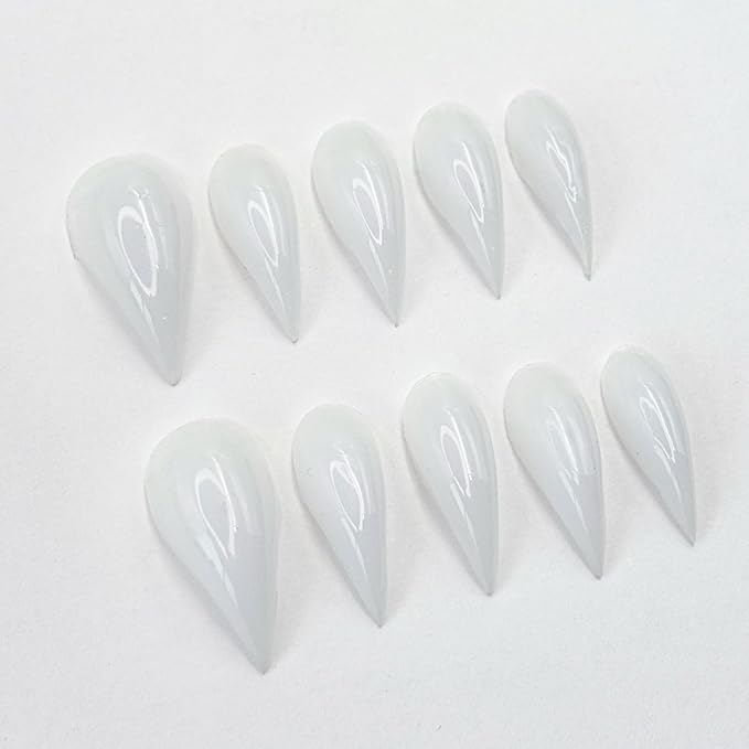 10 Pcs Handmade Press on Nails Short Curved Unique Stiletto Eagle Claw Acrylic Fake Nail with Dragon Claw Design Thickened Goth Nails Press Ons Full Cover Reusable Glue on Nail for Women（M）