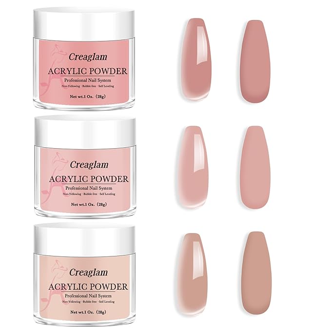 Professional Acrylic Powder for Nail: Large Capacity 3 Colors Pink Lcing Cover Biege Cover Rose Acrylic Nail Powder Polymer for Carving Nails - 28g 3D French Nail Manicure Extension