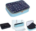 Nail Polish Bag organizer-Holds 40 bottles(15ml-0.5fl.oz)，Nail Polish Carrying Case Clear Multifunctional Cosmetic Travel Cases Makeup Bags Sky Blue