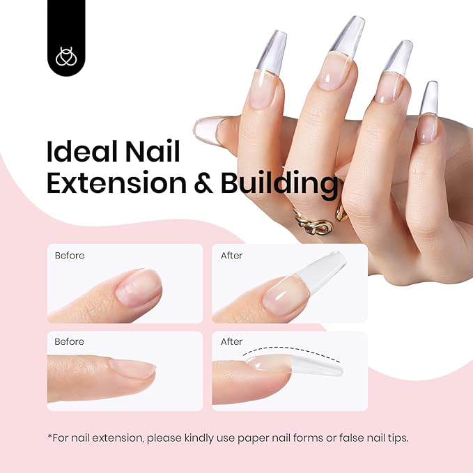 Beetles Hard Gel,Ivory Veil 1 oz 9 in 1 Nail Extension Sculpting Apex Building for Salon Professionals,Jelly White Builder Nails Gel,UV & LED Lamp Needed