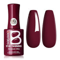 Beetles Red Gel Polish - Burgundy Bliss 15ML/0.51Fl Oz, Red Gel Nail Polish, Same Color Same Bottle STAY SHINING Series, Soak Off UV LED Lamp Spring Nails Art, Long-Lasting Manicure Salon DIY Home