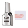 GAOY Builder Top Coat Gel, 16ml No Wipe Clear Rubber Top Coat for Gel Nail Polish, High Gloss Varnish for Long Lasting UV Light Cure Nail Art DIY