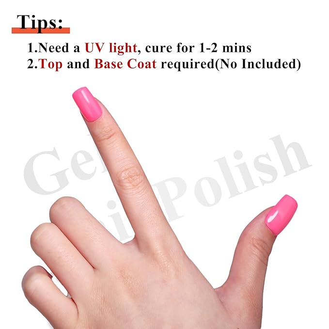 Imtiti 10ml Fuchsia Gel Nail Polish Long Lasting Soak Off UV Led Summer Gel Polish Salon DIY at Home Gift for Women 1Pcs
