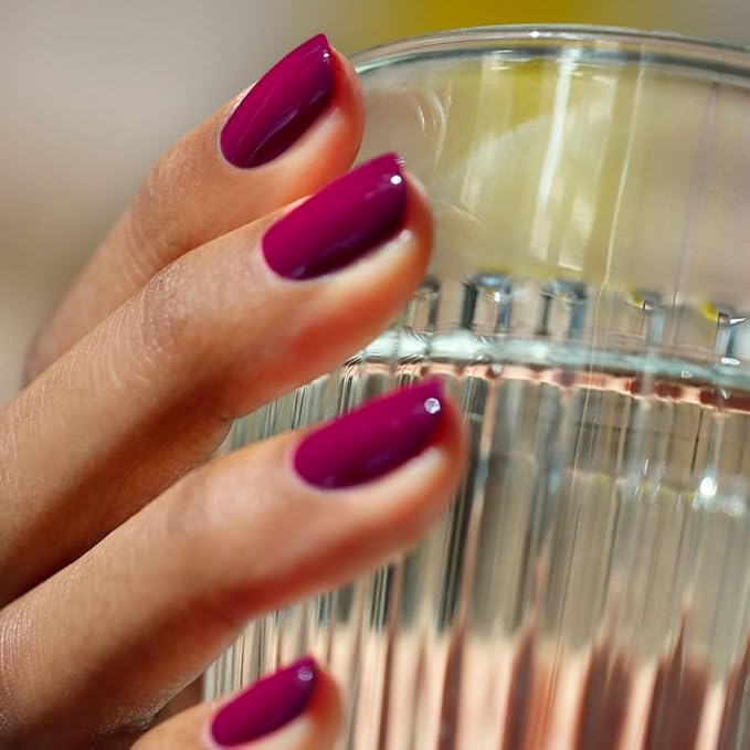 Manucurist Green Flash LED Pinky Purple Gel Nail Polish Violeta - Vegan, 12-Free, Plant-Based - Strengthens and Protects the Nail - Gel Polish - Made in France - 0.5 fl oz
