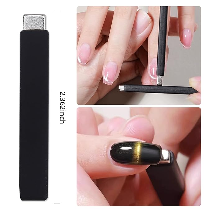 WOKOTO 9Pcs Cat Eye Magnet For Nails Magnets Pens For Cat Eye Nail Art Tools Gradient Ombre Design Cat Eye Magnet Sticks For Women Nails Magnets Wand For Magnetic Nail Polish Magnet Stick Tools