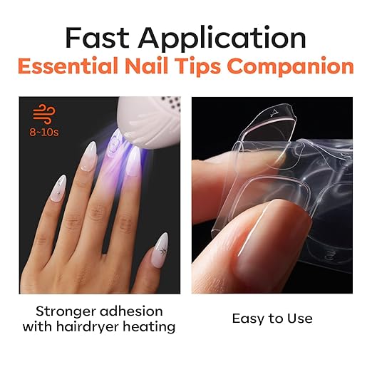 modelones Nail Glue Sticky Tabs for Press On Nails, Adhesive Tabs Jelly Nail Glue Waterproof Breathable for Kids 300pcs 10 Sheets
