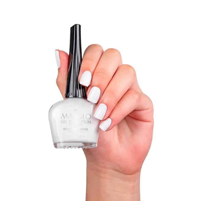 MASGLO Gel Evolution – Nail Polish No UV/LED Lamp Needed, Fast-Drying, 12-Day Wear, 14-Free Formula, High-Gloss Finish, vegan (0.5 oz)