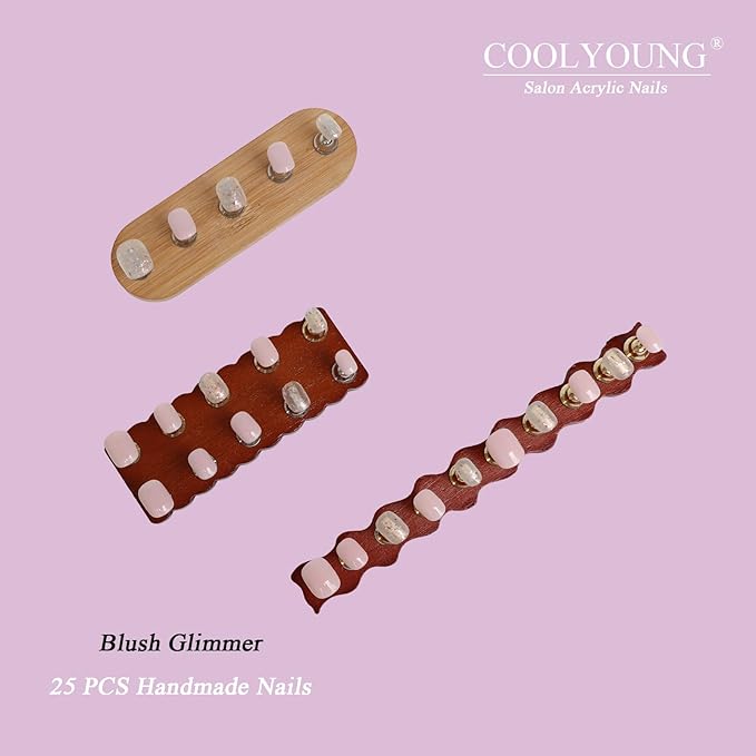 Press On Nails, Short Square Nails, Acrylic Nails With Romantic Cherry Blossom Designs, Pink Press On Nails, Salon-Quality Wearable Nails, 25 PCS Stick On Nails