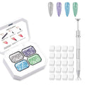 AIJIMEI Ombre Gel, Gradient Painting Gel, Nail Polishgel Ombre Color Palette, Including 100 Nail Sponges and Grabbing Pen Suitable for Salons and Family DIY (B2)