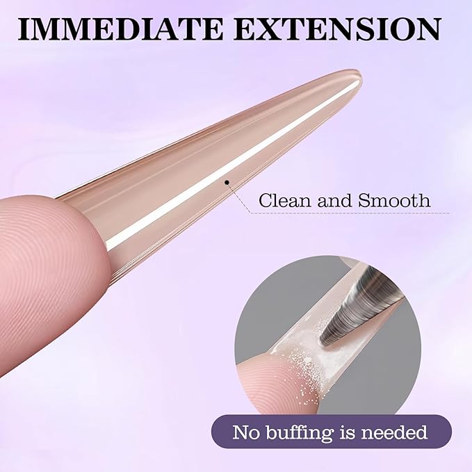 240 PCS Sandwich Nail Dual Forms, 14 Sizes Nail Tips for Builder Gel, Dual Forms for Polygel, Nail Extension for Beginner & Professional, Create Salon Quality Nail Art at Home (Almond-shaped)