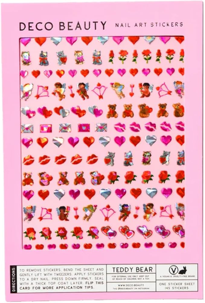 Deco Beauty Teddy Bear - Super Thin & Easy-to-Apply Nail Art with The Cutest Designs - Durable & Long-Lasting Nail Art Stickers and Decals for Women, for DIY at-Home Manicures & Salon-Quality Nails