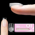 Beetles Tipex Lite Instant Apex Nail Tips, XS Short Square, 16 Sizes | 00–14, Built-in Apex Acrylic Tips for Flat & Natural Nail Beds, Beginner-Friendly Easy DIY Nail Extensions