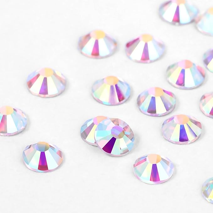 Novani Rhinestones 1440pcs SS20 Glass Rhinestones Crystal Flatback Gemstones for Crafts Nails Makeup Bags and Shoes Decoration（SS20, Crystal AB）