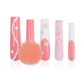 LOVFUL Press on Nails Pom Pom Love | Handmade with Full Covered Crystals | Reusable Fake Nails | Square | H93-S, pink