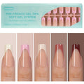 150Pcs French Gel Nail Tips, Vansiho Long Square Nail Tips, Pre-French Tips Press on Nails, Fake Nails for Nail Art DIY 15 Sizes