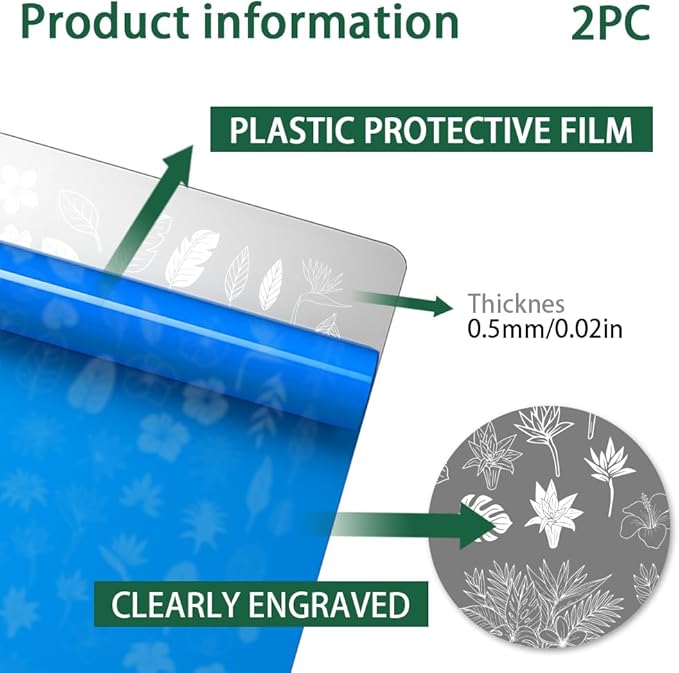 PH PandaHall Leaf Nail Stamping Plates Rainforest Leaves Nail Image Plates Flower Theme Nails Art Stencils Tropical Plants Manicure Stamp Templates for Women Manicures Salon Design DIY Printing, 2pcs