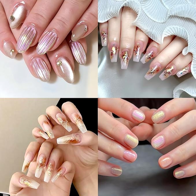7-pin Nail Liner Nail Art Tools, Stripe Lines Nail Art Pens Stainless Steel Handle Bendable Pins Ultra-thin Line Nail Brush, Spider Gel Manicure Tools Nail Art Line Painting Tool Wire Drawing Pen,2pcs