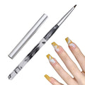 WOKOTO 1 Pcs Triangular Pyramid Nail Brush For Acrylic Nails, Black White Gradient Acrylic Brushes For Nails Art Triangle Brushes Painting Nails Polish Brushes Detail Liner Nail Painting Brushes