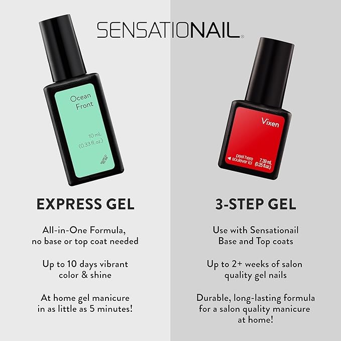 Sensationail Gel Nail Polish Color Kit, UV Everyday Multicolor Gel Nail Colors, Salon Quality, High Shine, Glossy Finish, Durable & Fast-Curing, Long Lasting, 10 Piece Giftable Set