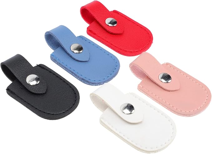 minkissy 10pcs Cuticle Nipper Cover Pu Protective Case for Nail Scissors for Manicure and Pedicure Chic Mixed Colors Nail Salon Accessory