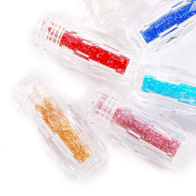 24000Pcs Of Mini Glitter Caviar Micro Crystal Beads 3D Nail Art Rhinestone Decorations DIY Manicure Accessories (diamond)
