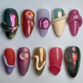 Handmade Nails Press On Nails Almond Art False Nails Women's Nails Kit (Size S)