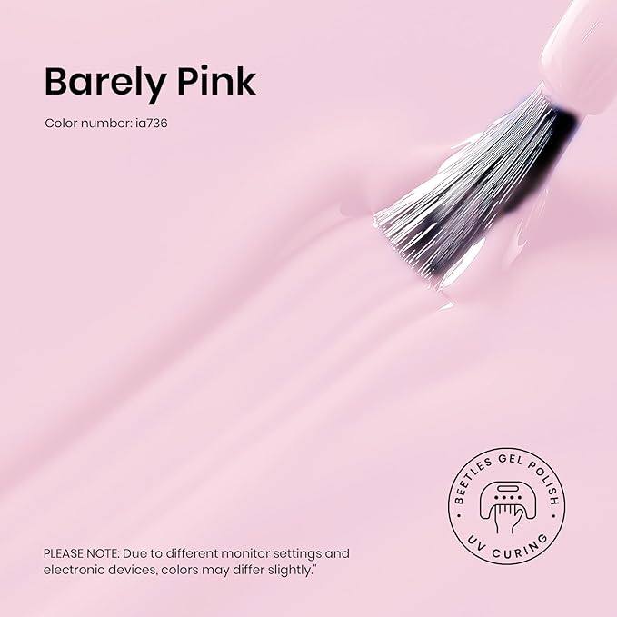 Beetles 3Pcs 15ml Pink Gel Nail Polish and No Wipe Gel Top Coat & Base Coat Set, Soak Off UV Lamp and Long Lasting Top Coat French Manicure Art Design Kit