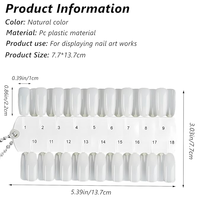 2 Sets 72 Tips Double Layer Nail Color Display Card Nail Polish Practice Training Display Palette Paint Practice Color Chart Swatches