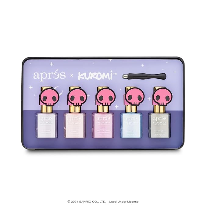 APRÉS x Kuromi™ Caty Eye Gel Color Magnetic Gel Nail Polish, Set of 5 10ml