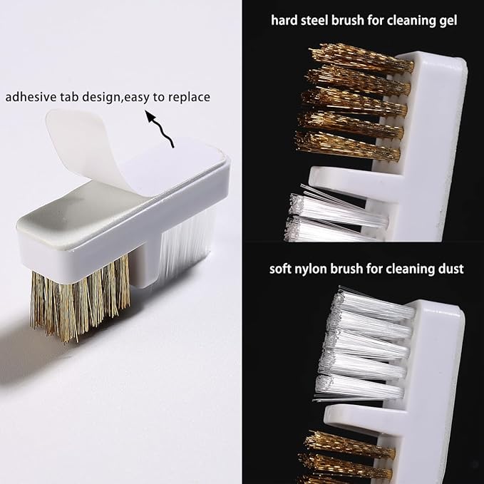 2 in 1 Pink Nail Drill Bit Holder and Nail Drill Bits Cleaner Brush Case, 30 Holes Dust-proof Nail Bit Holder Organizer Display Storage Box, Nail Bit Cleaning Case Manicure Container Tool