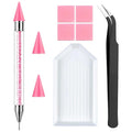 Rhinestone Picker Tool Dotting Pen with 2 Wax Tips, Wax Pencil for Rhinestones, Gem Picker Pen Diamond Jewel Applicator, Rhinestone Tools Kit for Bedazzling DIY Nail Art