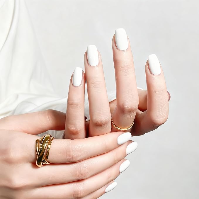 MEGIOR White Gel Nail Polish 0.5 Fl Oz White Soak Off UV LED Lamp Light Cure Gel Polish Kit for Salon and Nail Art Starter Manicure DIY at Home