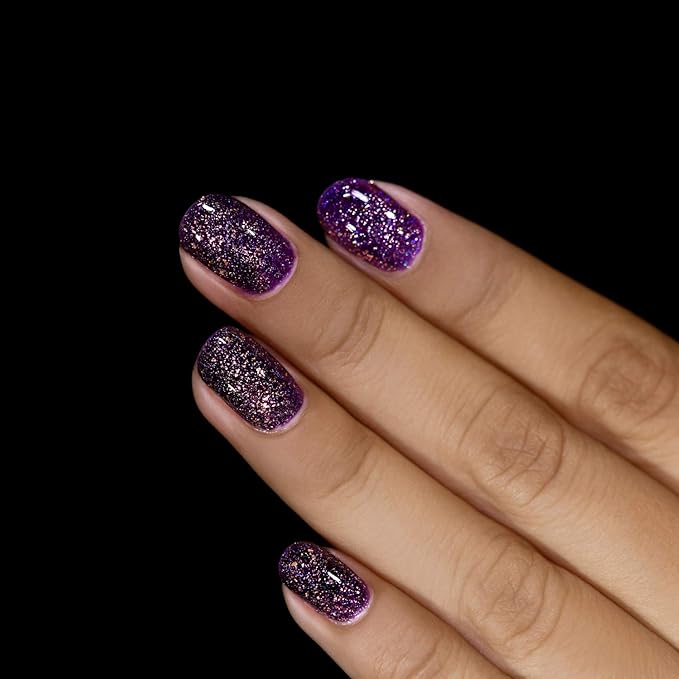 ILNP Empress - Sea Pink Metallic Nail Polish Topper, Rosy Flakes, Chip Resistant, Non-Toxic, Vegan, Cruelty Free