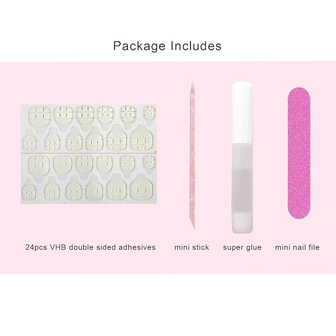 24 PCS Yellow French Tip Press On Nails Pink Chrome Nails Mirror Metal Chrome Nails Soft Gel Fake Nail
