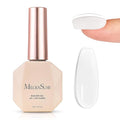 MelodySusie Milky White Builder Nail Gel for Nails Thickening, Soak Off UV Extension Gel, Rhinestone Nail Glue in a Bottle for Nail Art Design Gift for Women Salon DIY Manicure at Home-086