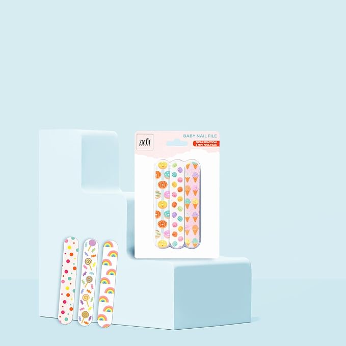 Baby Nail File - Colorful Mini Emery Board Gentle Care Nail Files Grooming Essentials Safe for Baby and Toddler