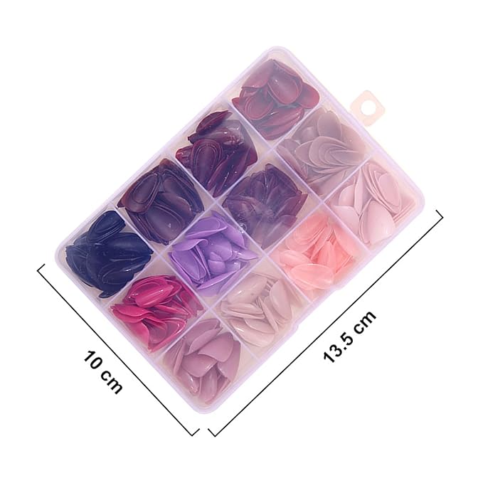 12Packs 360Pcs Almond Press on Nails Tips Short Fake Nails Soft Gel False Nails Solid Color Acrylic Nails Art Almond Nails Tips for Women Girls Manicure Decoration 15 Size - 12 Colors