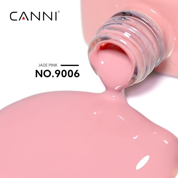CANNI Baby Pink Gel Nail Polish, 1Pcs Light Pink Nude Gel Polish Soft Color High Gloss Soak Off U V Nail Manicure Salon DIY
