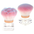2Pcs Nail Dust Brush Set, Crystal Base Nail Art Dust Powder Remover Brushes Soft Kabuki Cleaner Brush for Makeup & French Gel Acrylic Nails