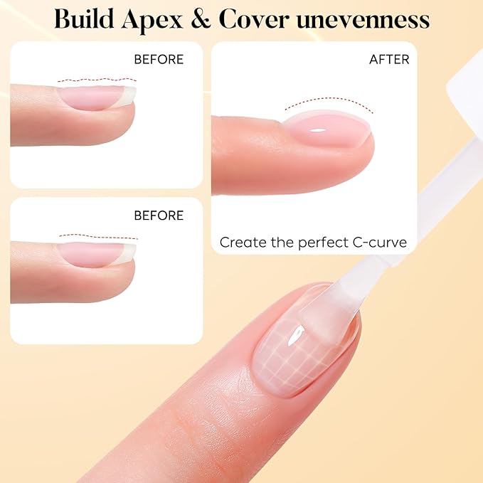 Nicedeco Rubber Base Gel Polish for Nails, Hema Free, Cruelty Free, Vegan, 12 Pcs Rubber Gel Nail Strengthener Nude Pink Nail Polish Kit 3