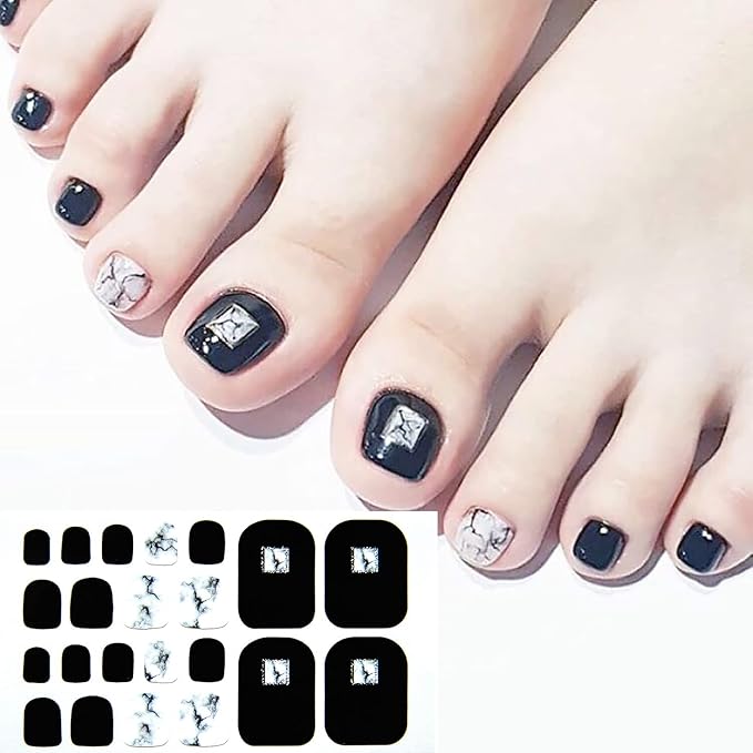 20 Sheets 440 Pcs Multiple Designs Toenail Stickers For Women Nail Art Wraps Toe Nail Stickers Full Nail Wraps Gel Toe Nail Polish Strips Toenails Wraps Stick On Nail Polish Stickers Kit
