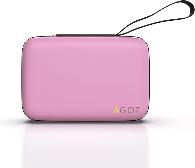 AGOZ 4.25" x 2.75" x 1.5" Mini Case for Manicure, Small Hard Travel Pouch with Wrist Strap for Nail Care Tools, Water Resistant and Anti-shock Unisex Case for Manicure Pedicure Kit (Purple)