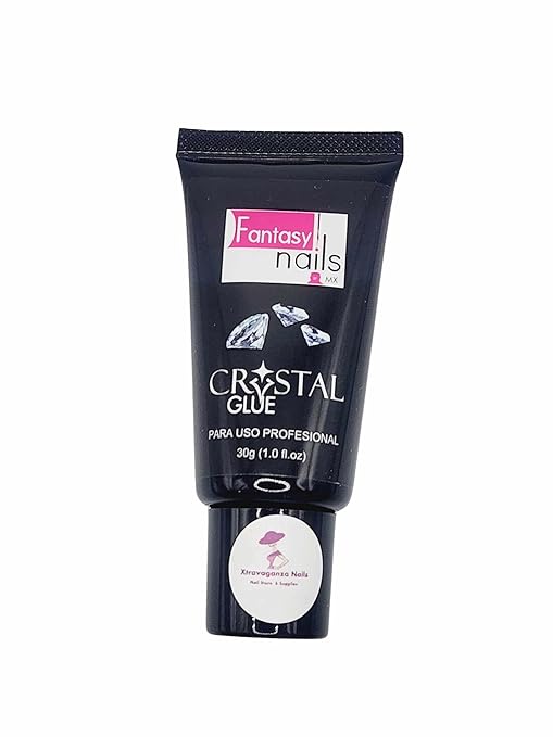 Fantasy Nails Crystal Gel Glue 1oz, Gel Adhesive for Nail Art Decoration and Creation