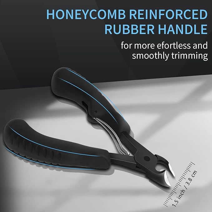 BLESWIN Podiatrist Toenail Clippers Professional, Super Sharp Toe Nail Clippers for Thick Toenail for Seniors or Ingrown Nail, Heavy Duty Toe Nail Nipper with Pedicure Knife