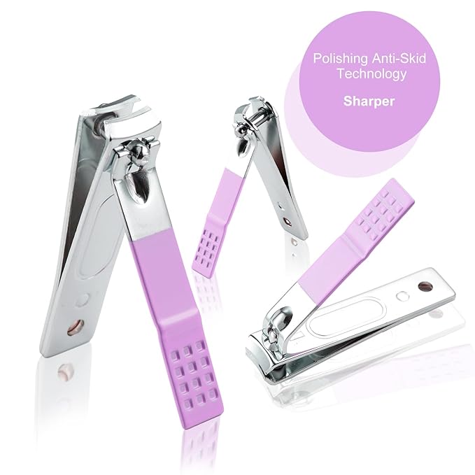 Nail Kit, Manicure Kit, Nail Care Kit for Women, Manicure Pedicure Set, Nail Clippers Toenail Clippers Kit, Professional Manicure Kit Pedicure Kit, Purple Travel Case, Set of 12.