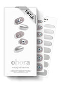 ohora Semi Cured Gel Nail Strips (N Chrome Muse) - Works with Any Lamps, Salon-Quality, Long Lasting, Easy to Apply & Remove - Includes 2 Prep Pads, Nail File & Wooden Stick