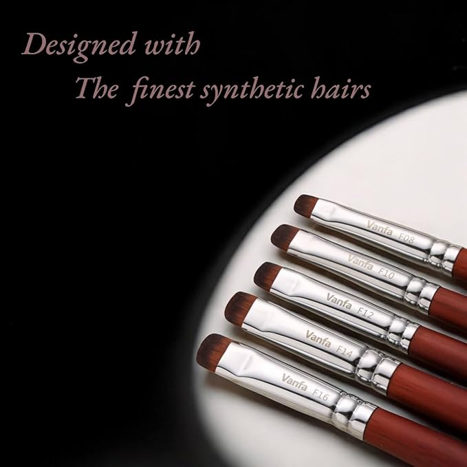 Vanfa French Brush for Nails, Clean up brush for Gel Nail Polish F10