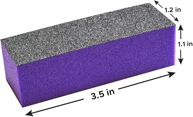 Karlash 10 Pcs Purple Black Nail Buffer Sanding Block Polisher Buffing File Nail Art Manicure Pedicure File 60/100 (Purple)
