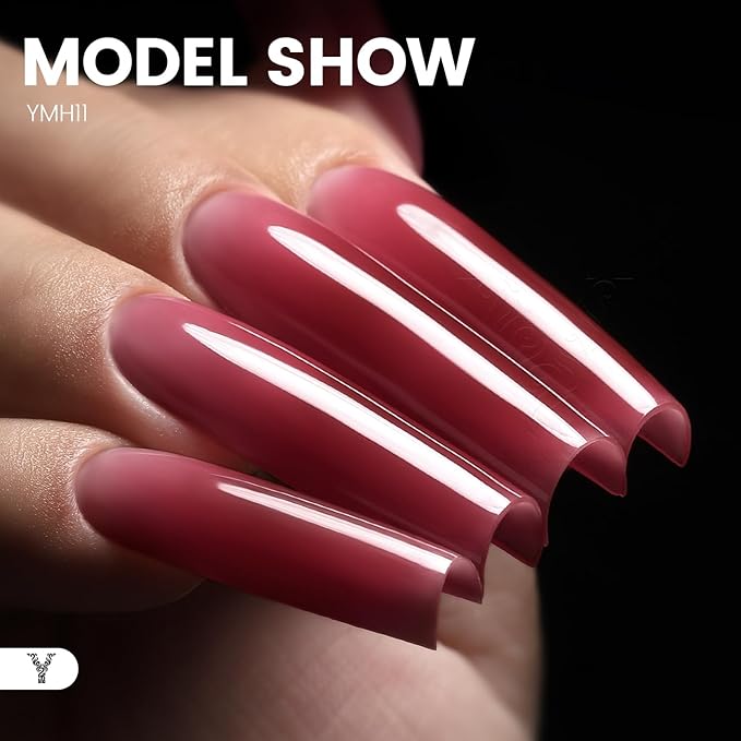 50g Builder Gel for Nails, Long-Lasting Soak-Off Nail Extension Gel for Beginners & DIY Home Salon Manicure(YMH11-Red)